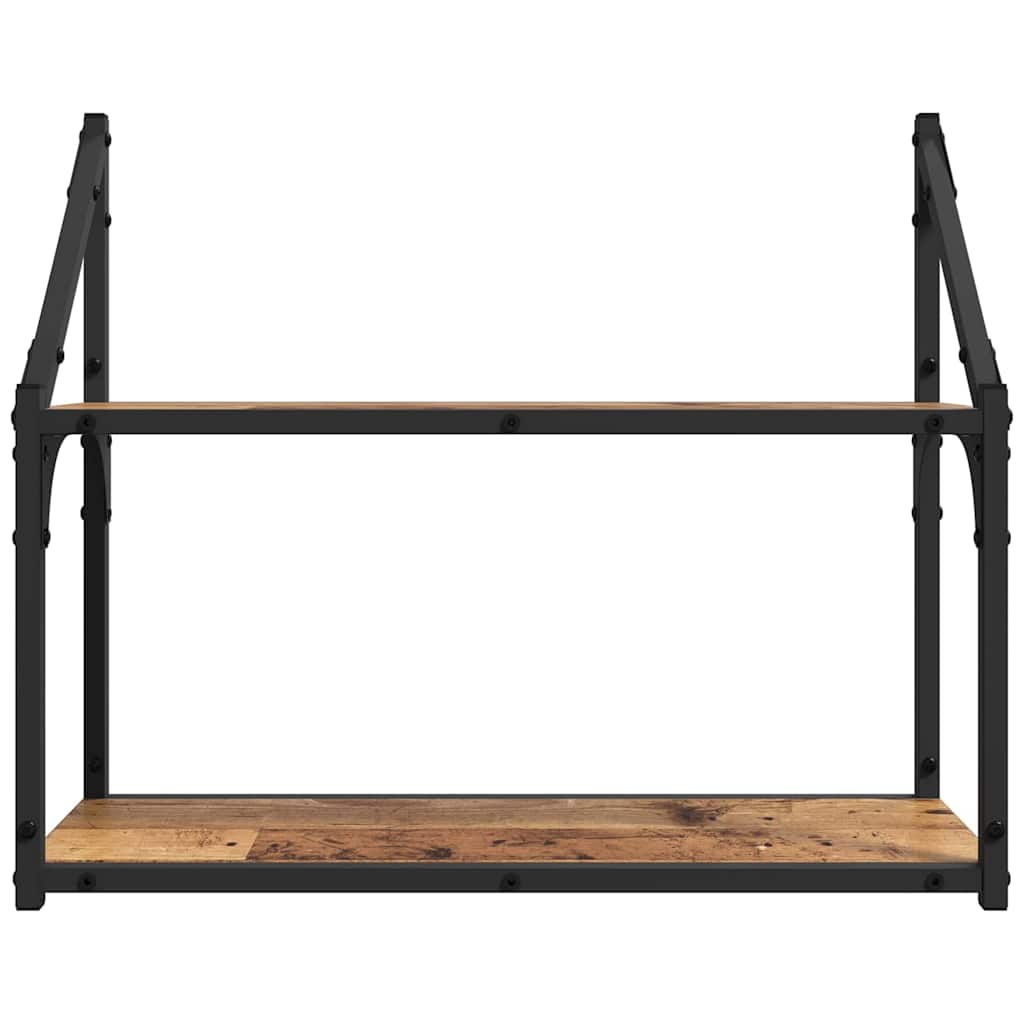 Wandregal mit Regal Altholz 60 x 21 x 51 cm Holzwerkstoff