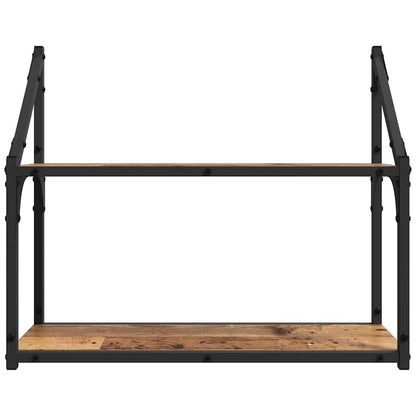 Wandregal mit Regal Altholz 60 x 21 x 51 cm Holzwerkstoff
