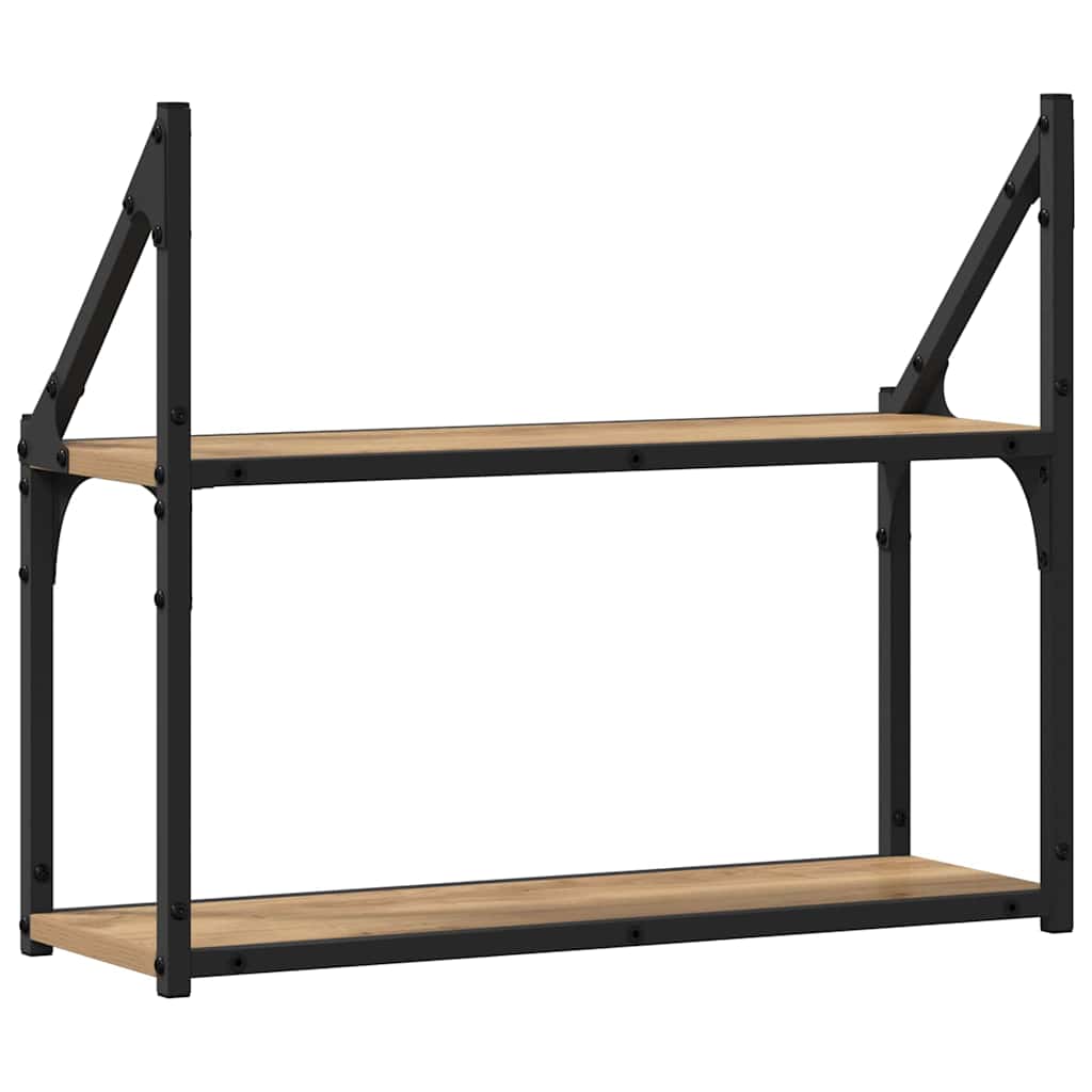 Wandregal mit Regal Artisan-Eiche 60 x 21 x 51 cm Holzwerkstoff