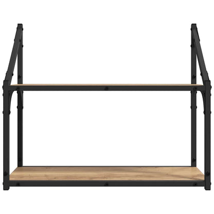 Wandregal mit Regal Artisan-Eiche 60 x 21 x 51 cm Holzwerkstoff