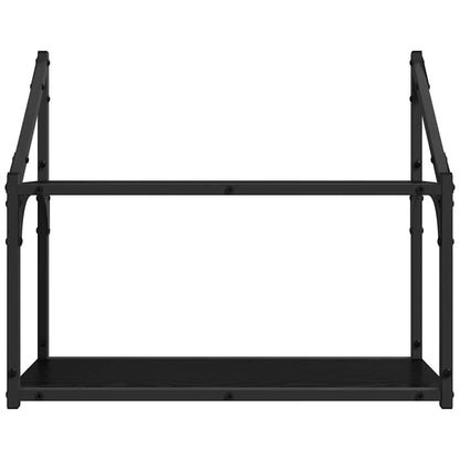 Wandregal Schwarz Eichen-Optik 60 x 21 x 51 cm Holzwerkstoff