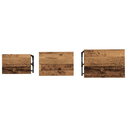 Nesting Couchtisch 3 pcs Altholz 50,5 x 35 x 53 cm