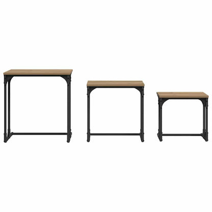 Nesting Couchtisch 3 pcs Artisan-Eiche 50,5 x 35 x 53 cm