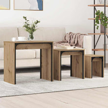 Nesting Couchtisch 3 pcs Artisan-Eiche 60 x 35 x 56 cm
