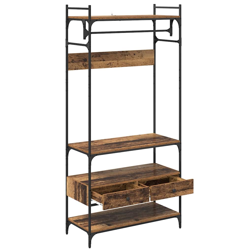 Kleiderschrank Altholz 89 x 39 x 184.5 cm Holzwerkstoff