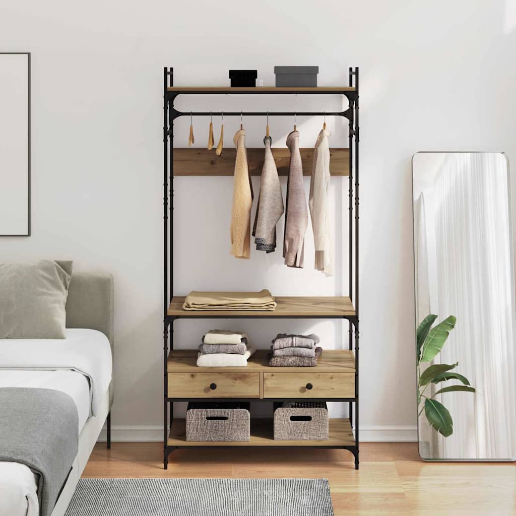 Kleiderschrank Artisan-Eiche 89 x 39 x 184.5 cm Holzwerkstoff