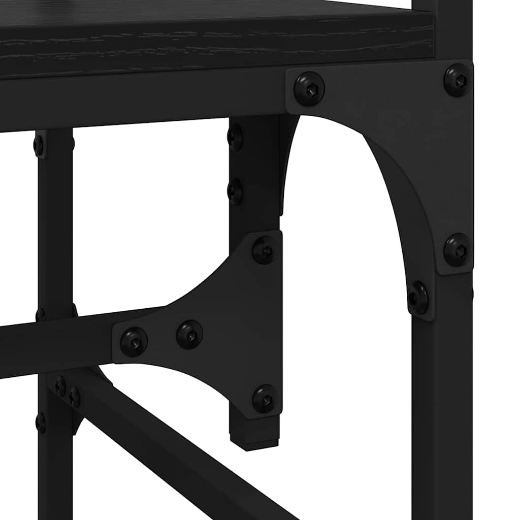 Kleiderschrank Schwarz Eichen-Optik 89 x 39 x 184.5 cm