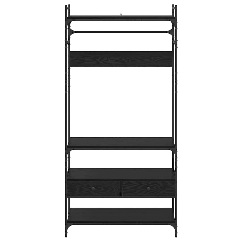 Kleiderschrank Schwarz Eichen-Optik 89 x 39 x 184.5 cm