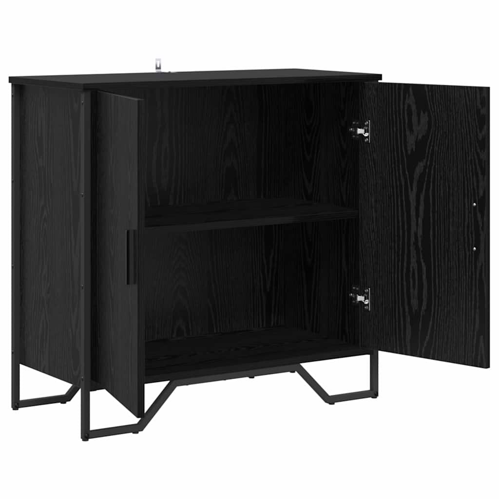 Sideboard Schwarz 78 x 35.5 x 74.5 cm Holzwerkstoff