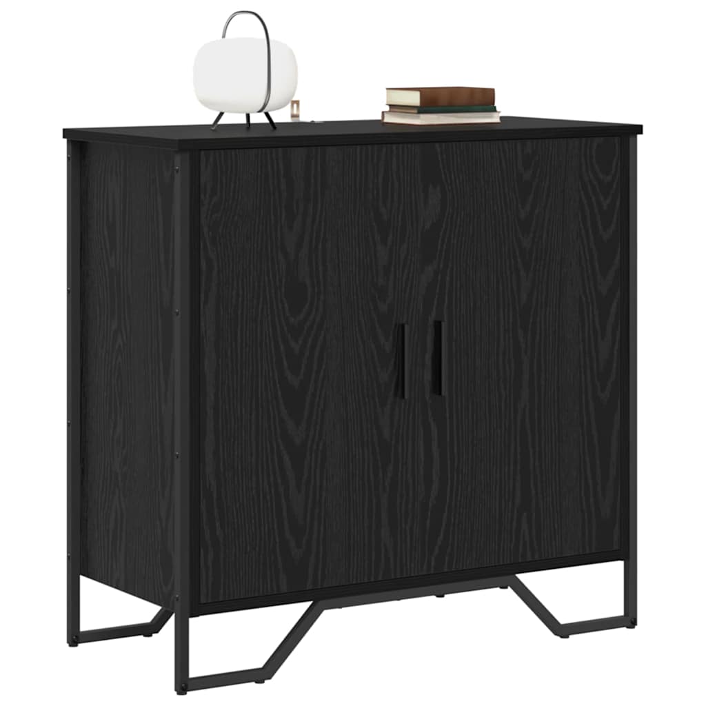 Sideboard Schwarz 78 x 35.5 x 74.5 cm Holzwerkstoff