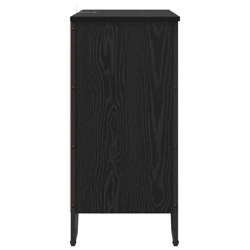 Sideboard Schwarz 78 x 35.5 x 74.5 cm Holzwerkstoff