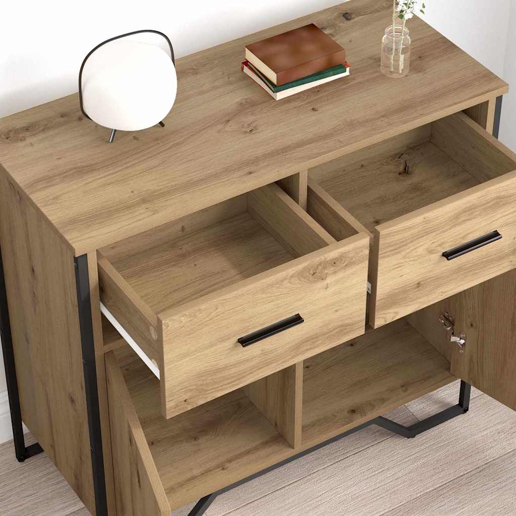 Sideboard Artisan-Eiche 79.5 x 35.5 x 74.5 cm Holzwerkstoff