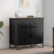 Sideboard Schwarz Eichen-Optik 79.5 x 35.5 x 74.5 cm