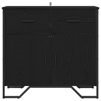 Sideboard Schwarz Eichen-Optik 79.5 x 35.5 x 74.5 cm
