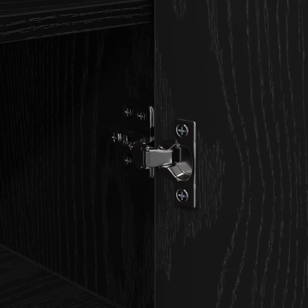 Sideboard Schwarz Eichen-Optik 35 x 35,5 x 76 cm Holzwerkstoff