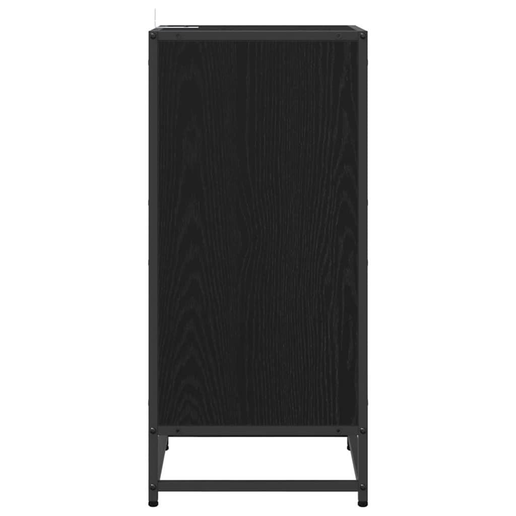 Sideboard Schwarz Eichen-Optik 35 x 35,5 x 76 cm Holzwerkstoff