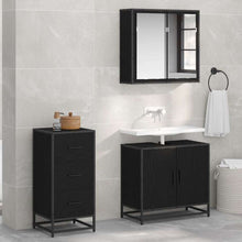 Sideboard Schwarz Eichen-Optik 35,5 x 35 x 76 cm Holzwerkstoff