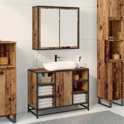 Badezimmer-Spiegelschrank Altholz 65 x 20 x 60 cm Holzwerkstoff