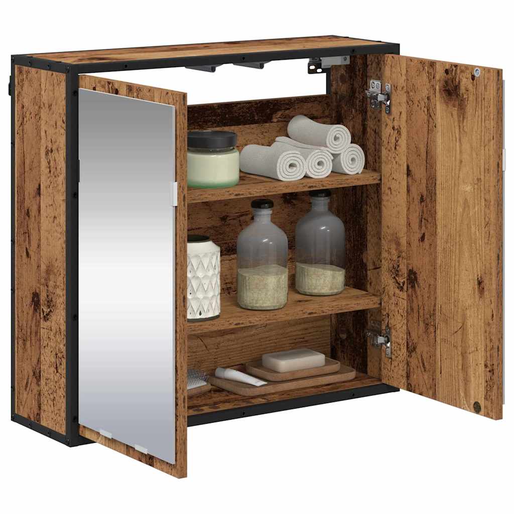 Badezimmer-Spiegelschrank Altholz 65 x 20 x 60 cm Holzwerkstoff
