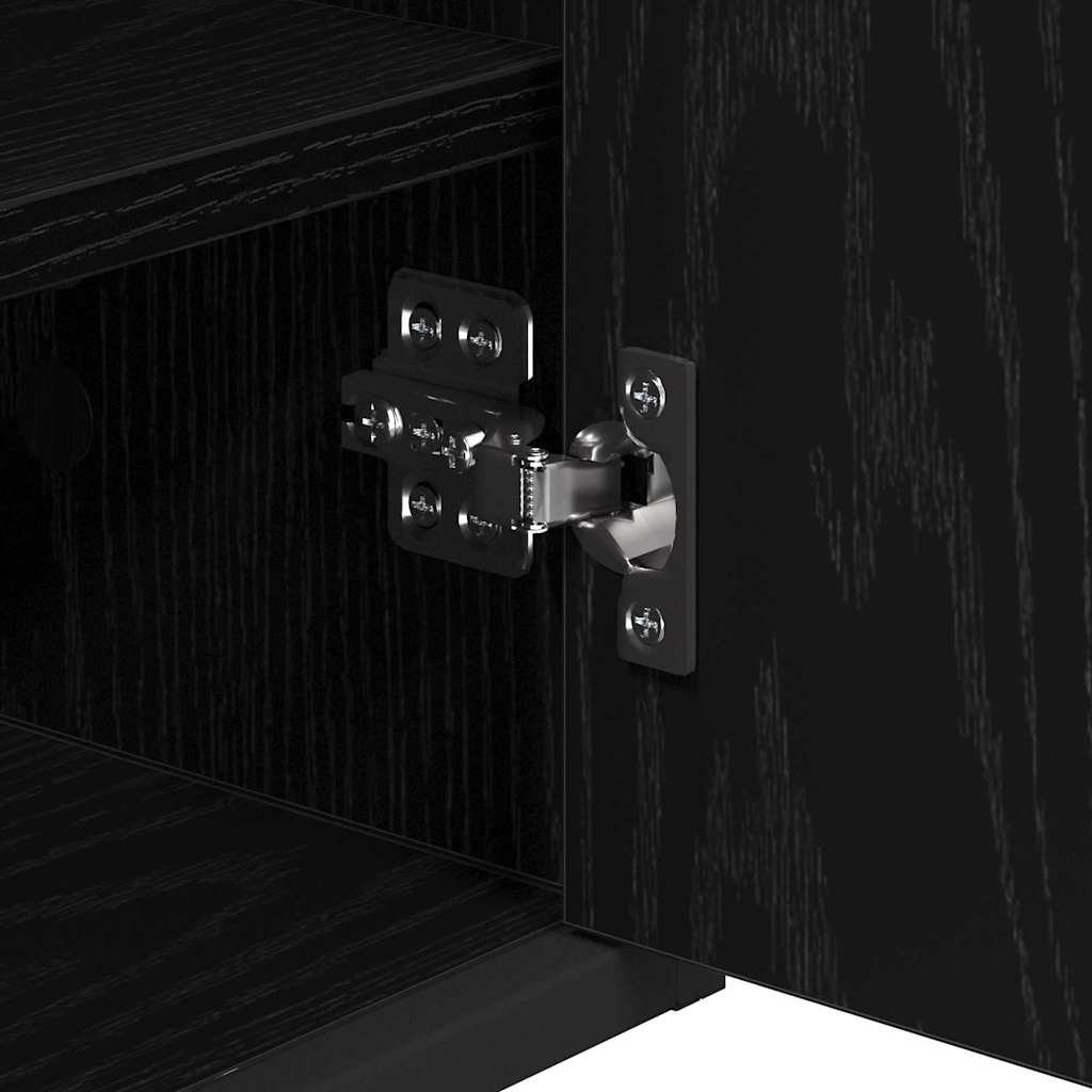 Badezimmer-Spiegelschrank Schwarz Eichen-Optik 65 x 20 x 60 cm