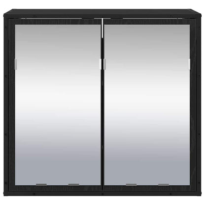 Badezimmer-Spiegelschrank Schwarz Eichen-Optik 65 x 20 x 60 cm