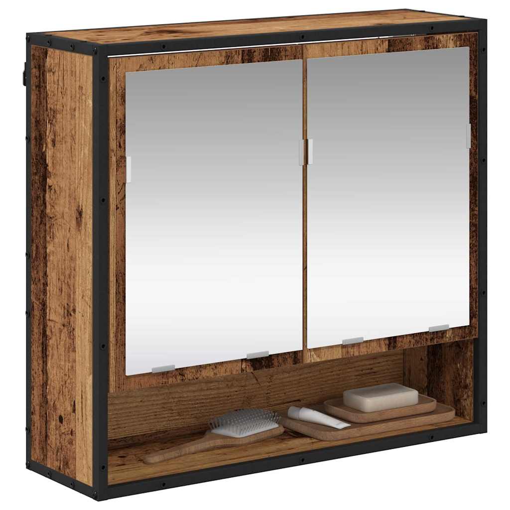 Badezimmer-Spiegelschrank Altholz 65 x 20 x 60 cm Holzwerkstoff