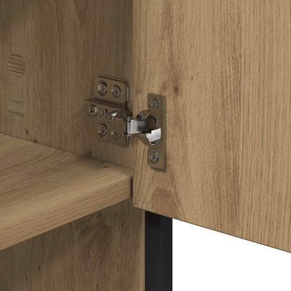 Badezimmer-Spiegelschrank mit Tür Artisan-Eiche 65 x 20 x 60 cm