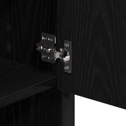 Badezimmer-Spiegelschrank Schwarz Eichen-Optik 65 x 20 x 60 cm