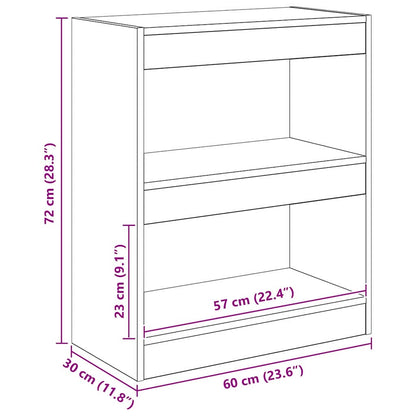 Bücherregal Altholz 60 x 30 x 72 cm Holzwerkstoff