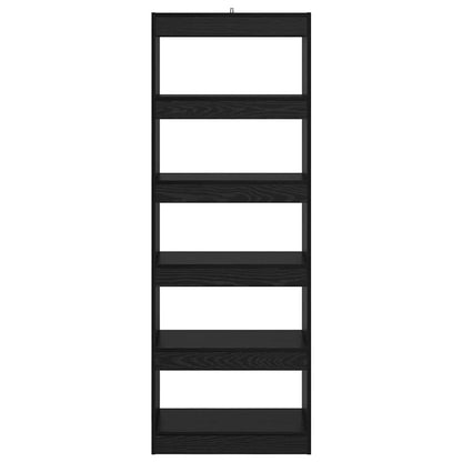 Bücherregal Schwarz Eichen-Optik 60 x 30 x 166 cm Holzwerkstoff