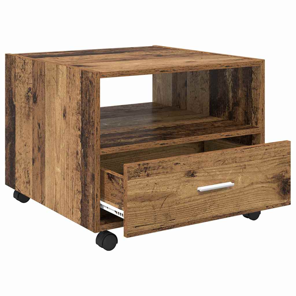 Couchtisch mit Schubladen Altholz 55 x 55 x 45 cm Holzwerkstoff