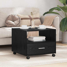 Couchtisch Schwarz Eichen-Optik 55 x 55 x 45 cm Holzwerkstoff