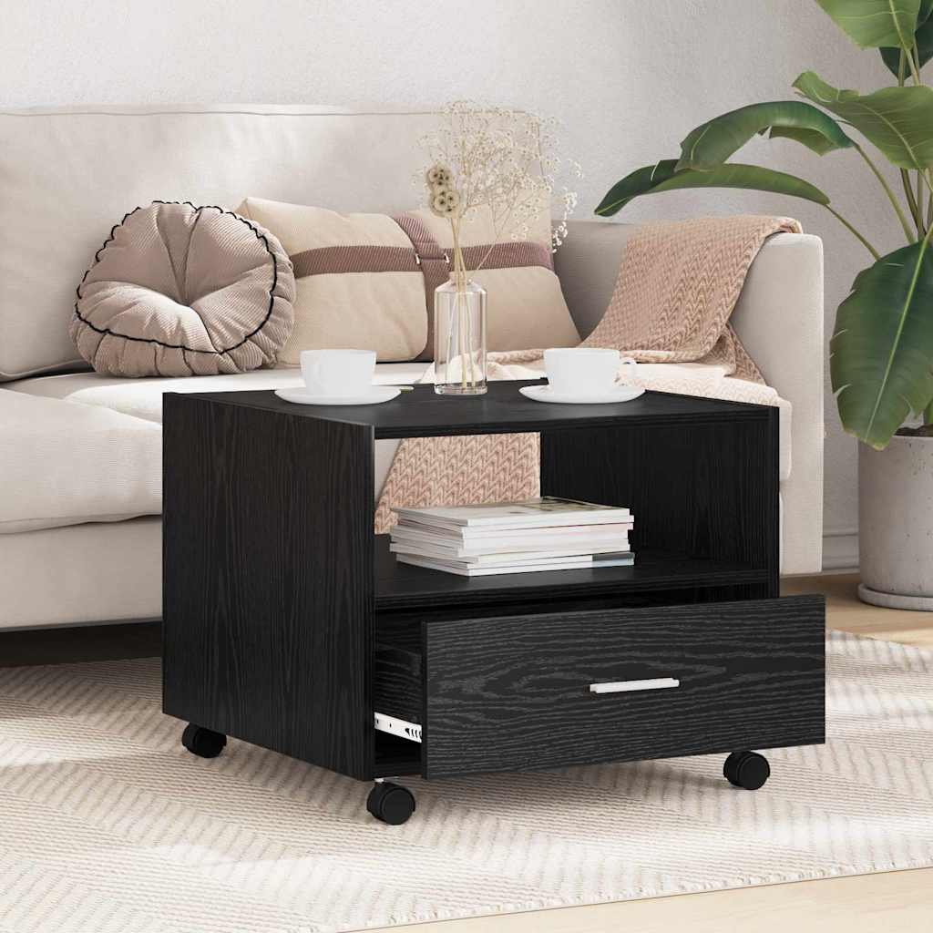 Couchtisch Schwarz Eichen-Optik 55 x 55 x 45 cm Holzwerkstoff