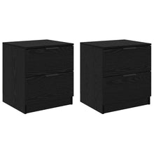 Nachttisch 2 pcs Schwarz Eichen-Optik 45 x 39 x 50 cm