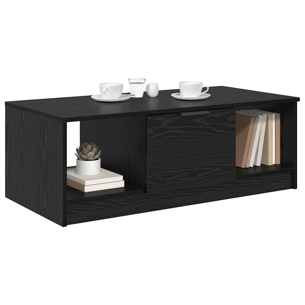 Couchtisch Schwarz Eichen-Optik 100 x 50 x 36 cm Holzwerkstoff