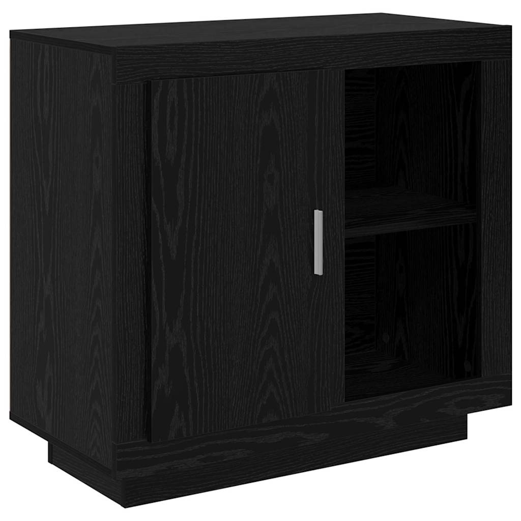 Sideboard Schwarz Eichen-Optik 40 x 80 x 75 cm Holzwerkstoff