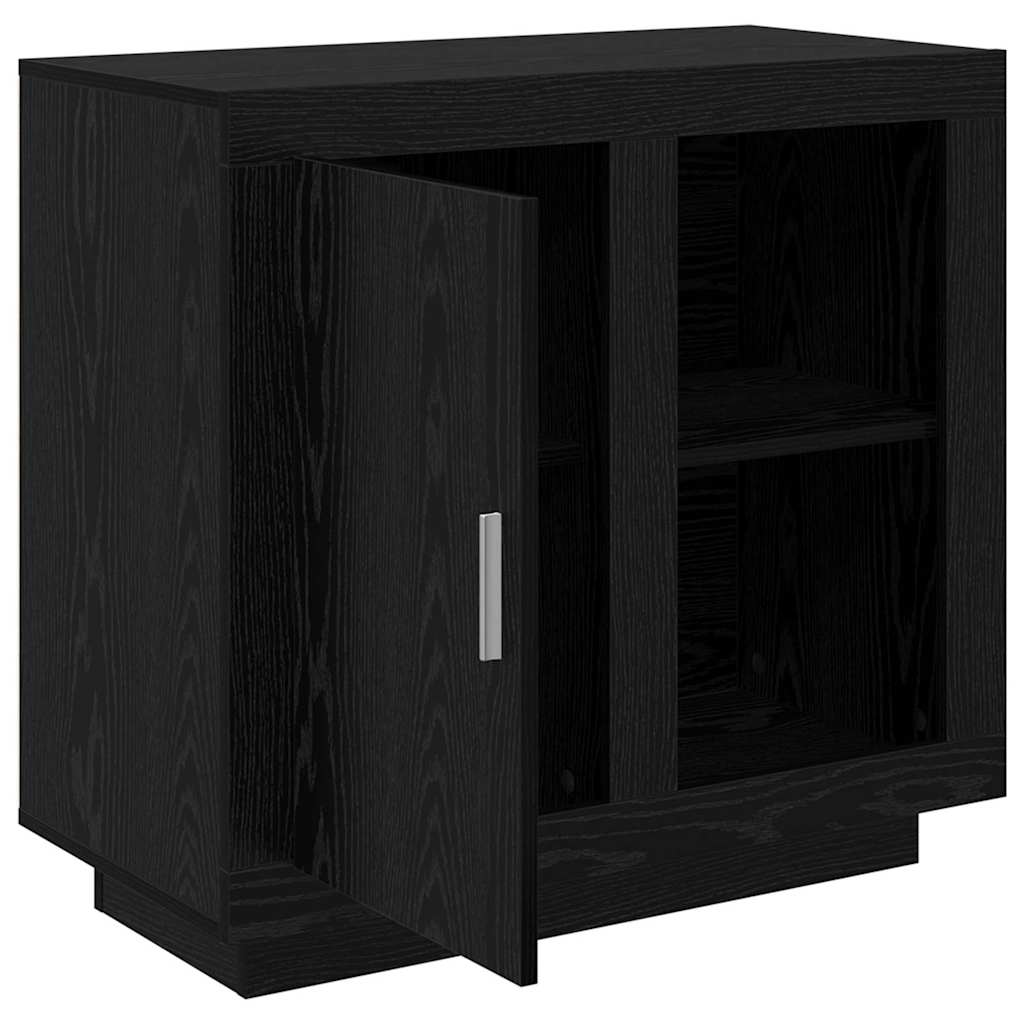 Sideboard Schwarz Eichen-Optik 40 x 80 x 75 cm Holzwerkstoff