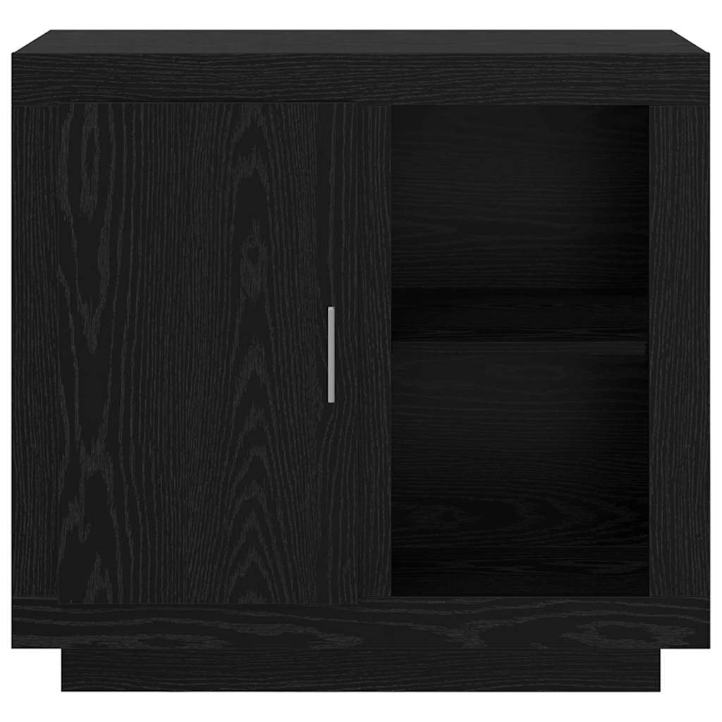 Sideboard Schwarz Eichen-Optik 40 x 80 x 75 cm Holzwerkstoff