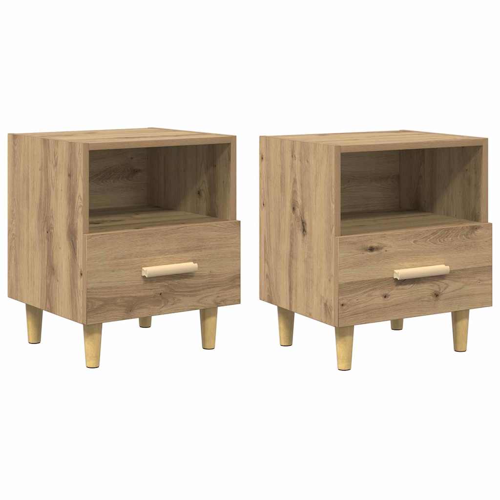 Nachttisch 2 pcs Artisan-Eiche 40 x 35 x 47,5 cm Holzwerkstoff