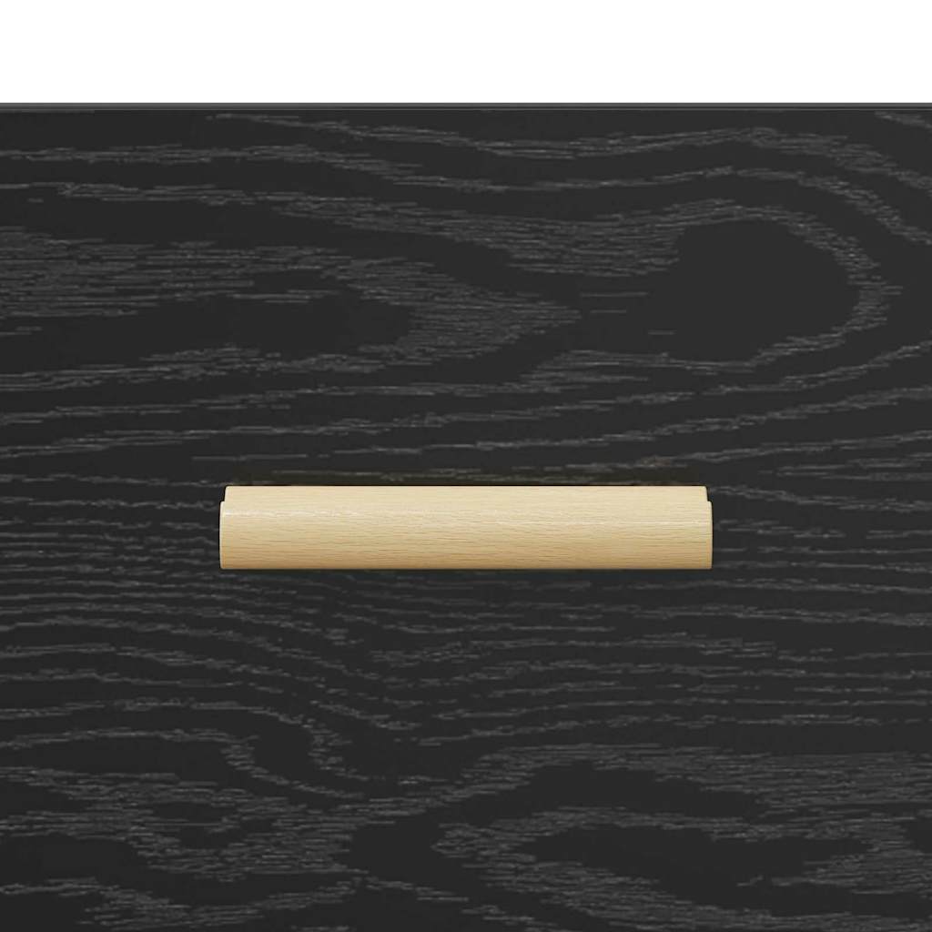 Nachttisch Schwarz Eichen-Optik 40 x 35 x 47,5 cm Holzwerkstoff