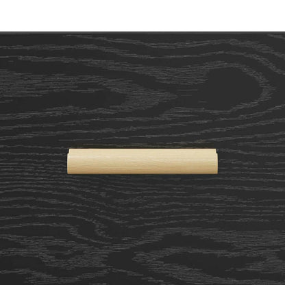 Nachttisch Schwarz Eichen-Optik 40 x 35 x 47,5 cm Holzwerkstoff