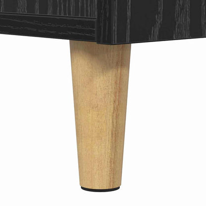 Nachttisch 2 pcs Schwarz Eichen-Optik 40 x 35 x 47,5 cm