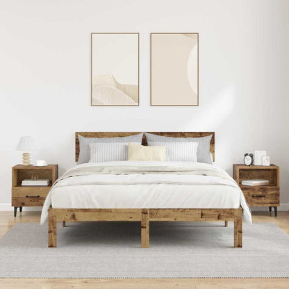 Nachttisch 2 pcs Altholz 40 x 35 x 47,5 cm Holzwerkstoff