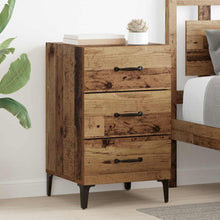 Nachttisch mit Schubladen Altholz 40 x 40 x 66 cm Holzwerkstoff