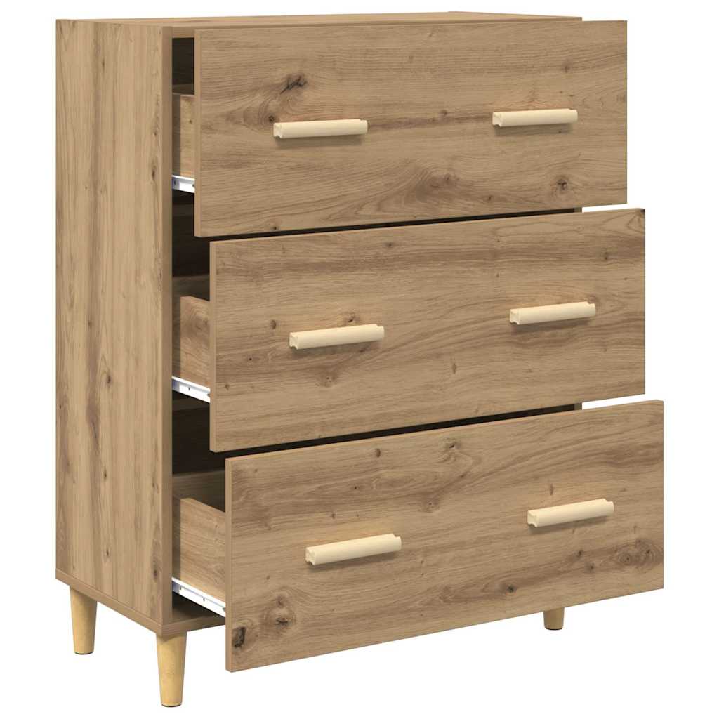 Sideboard Artisan-Eiche 34 x 69.5 x 90 cm Holzwerkstoff