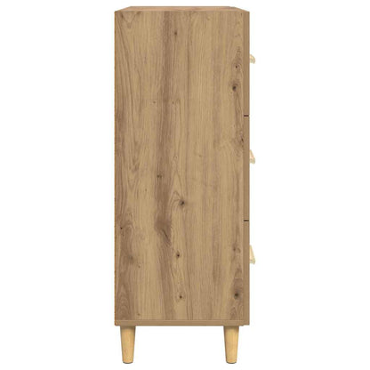 Sideboard Artisan-Eiche 34 x 69.5 x 90 cm Holzwerkstoff
