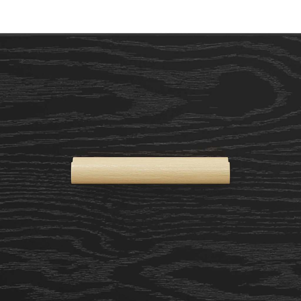 Sideboard Schwarz Eichen-Optik 34 x 69.5 x 90 cm Holzwerkstoff