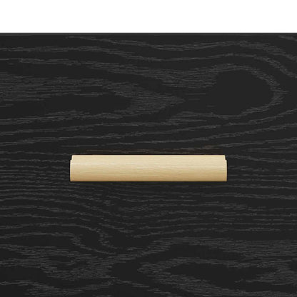 Sideboard Schwarz Eichen-Optik 34 x 69.5 x 90 cm Holzwerkstoff