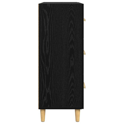 Sideboard Schwarz Eichen-Optik 34 x 69.5 x 90 cm Holzwerkstoff