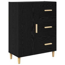 Sideboard Schwarz Eichen-Optik 34 x 69,5 x 90 cm Holzwerkstoff